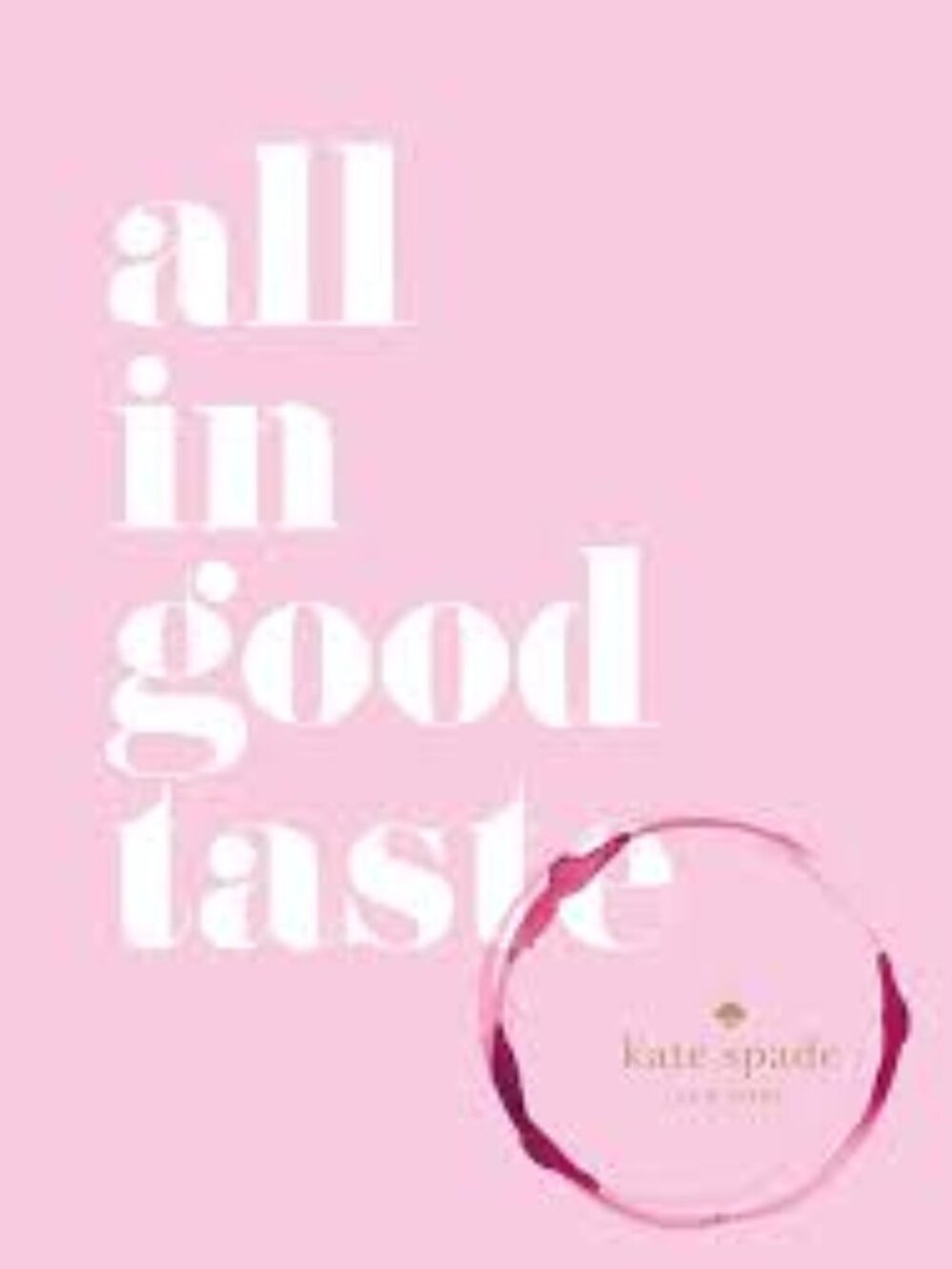 kate spade new york: all in good taste book